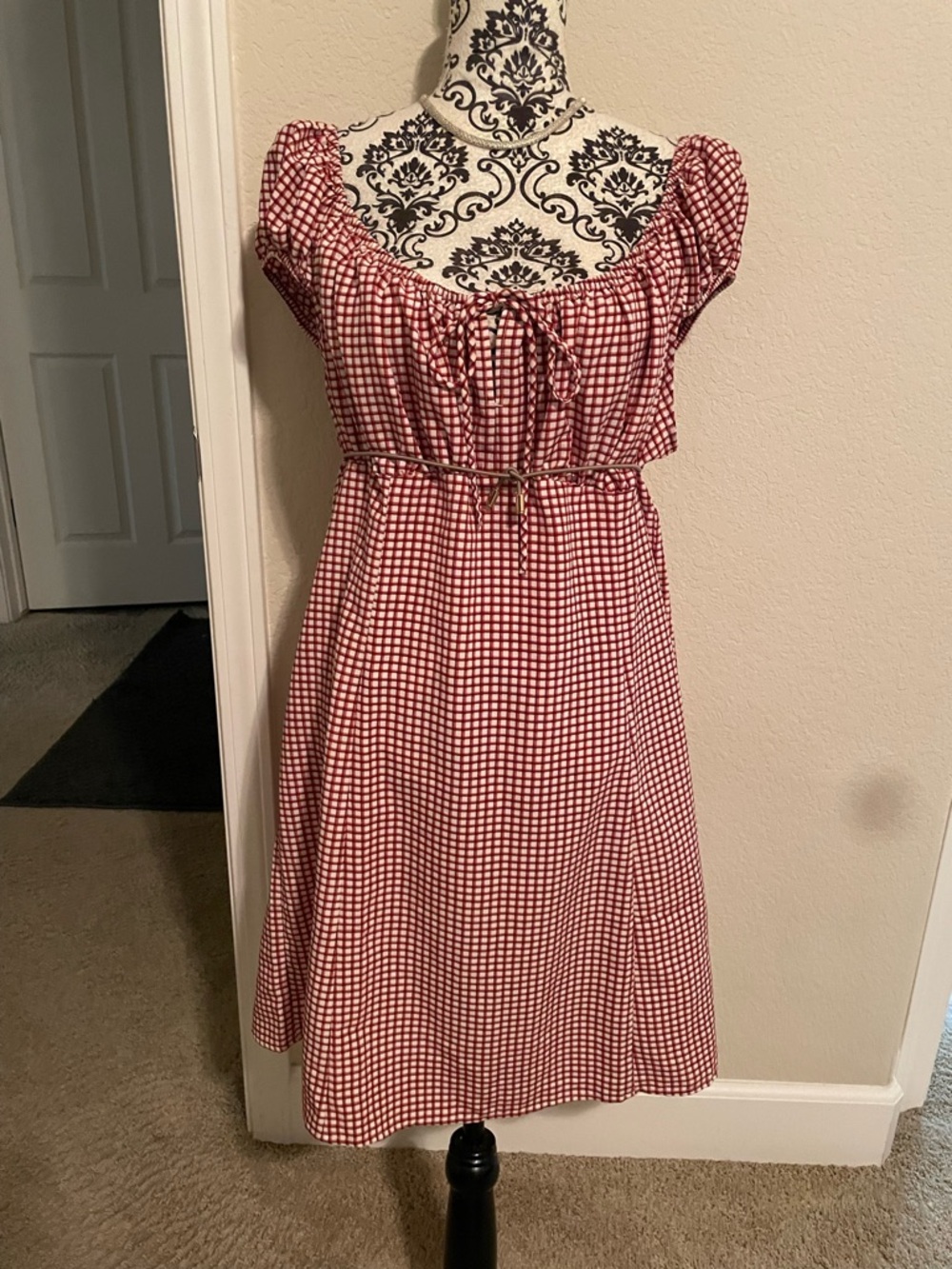 LEVIS Red Gingham Sleeveless Kids Dress - Picture 6 of 8